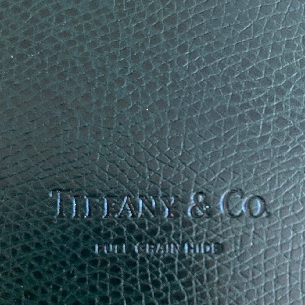 Tiffany & Co. Dark Green& Gold leather Travel Journal - never used - Picture 3 of 10
